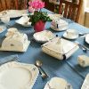 Queen Anne Blue Iris Table Setting - 3